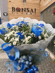 Buquê de 12 Rosas - Azuis