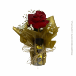 Arranjo Floral - 01 Rosa Colombiana + 2 Ouro Branco