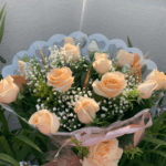 Buquê de 12 Rosas Champanhe